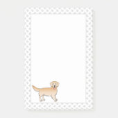 Post-it® Joyeux Yellow Golden Retriever mignon chien avec p (Devant)