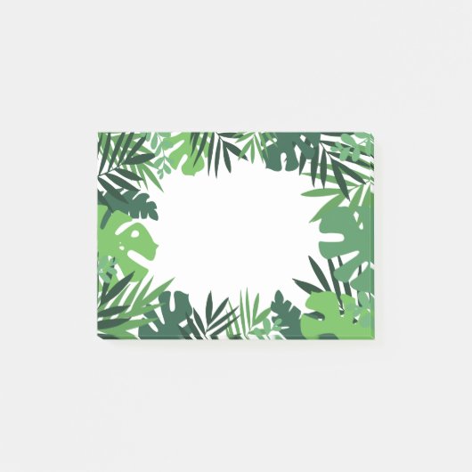 Post-it® Jungle palmier feuille sauvage vert floral (Devant)
