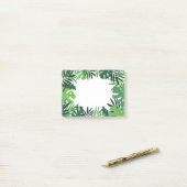 Post-it® Jungle palmier feuille sauvage vert floral (Sur un bureau)