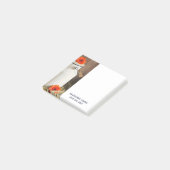 Post-it® Jus de lait blanc rustique avec fleurs orange Phot (Incliné)