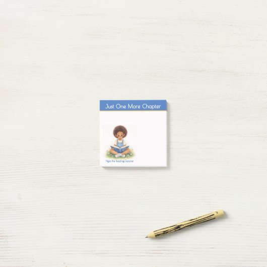 Post-it® Just One More Chapter Book Lover Notes (Sur un bureau)