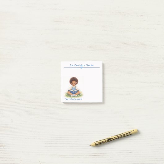 Post-it® Just One More Chapter Book Lover Notes (Sur un bureau)