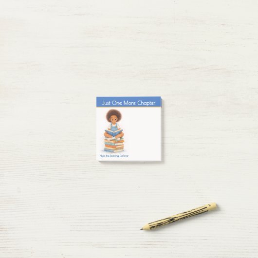 Post-it® Just One More Chapter Personalized Teacher (Sur un bureau)