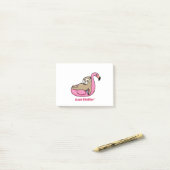 Post-it® JUSTE CHILLIN' - Flamant rose rose et paresseux (Sur un bureau)