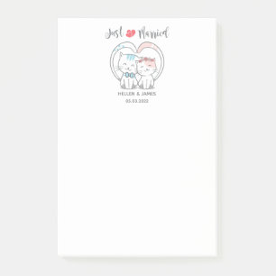 Post-it® Juste marié Mariage de chat