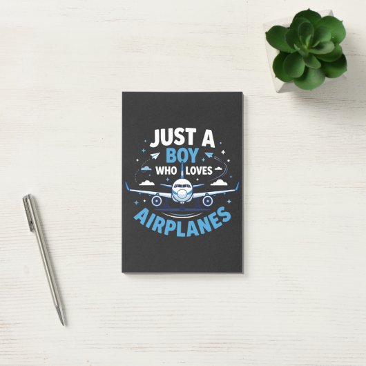 Post-it® Juste un garçon qui aime les avions (Bureau)