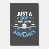 Post-it® Juste un garçon qui aime les avions (Devant)
