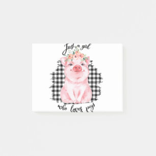 Post-it® Juste une fille qui aime les cochons