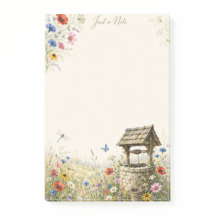 Juste une note Fleur sauvage Puits à souhaits Post