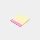 Post-it® Juste une petite note Arc rose Filigrane sur jaune (Incliné)