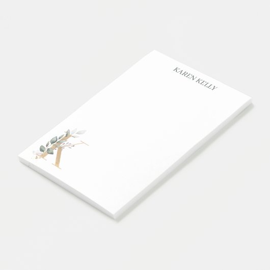 Post-it® K Monogramme Floral Post-it Notes (Incliné)