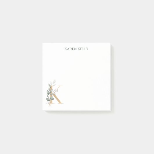 Post-it® K Monogramme Notes florales (Devant)