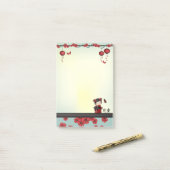 Post-it® Kaiko l'"enfant" de Kokeshi (Sur un bureau)