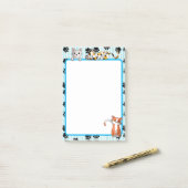 Post-it® Kawaii Couleur bleue avec pattes chatons mignons 4 (Sur un bureau)