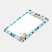 Post-it® Kawaii Couleur bleue avec pattes chatons mignons 4 (Incliné)