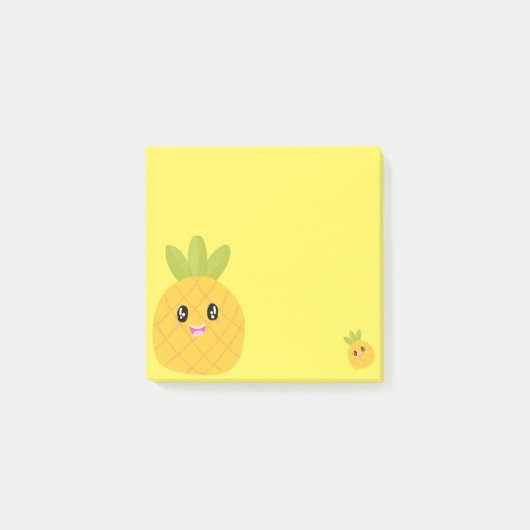 Post-it® Kawaii jaune d'ananas (Devant)