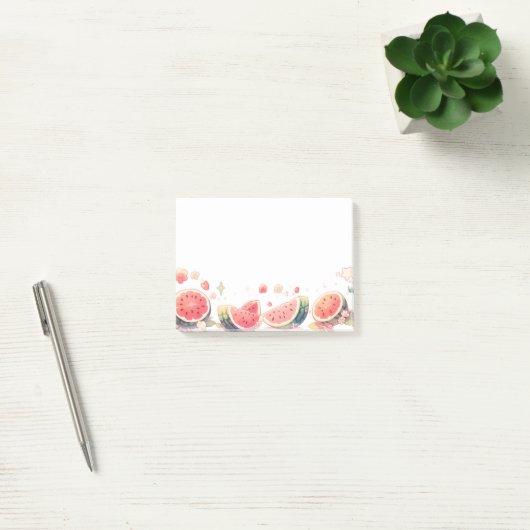 Post-it® Kawaii, mignonne, Anime Watermelon Design (Bureau)