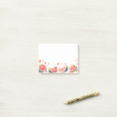 Post-it® Kawaii, mignonne, Anime Watermelon Design (Sur un bureau)
