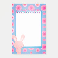 Kawaii papeterie Bunny Floral Memo