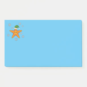 Post-it® Kawaii Xmas Starfish sur Blue Buffalo Motif