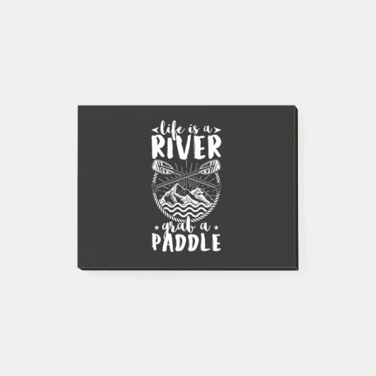 Post-it® Kayak Driver Life Est Une Rivière (Devant)