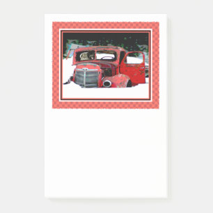 Post-it® Keeshond Noël Vieux Camion Peinture Chien Art