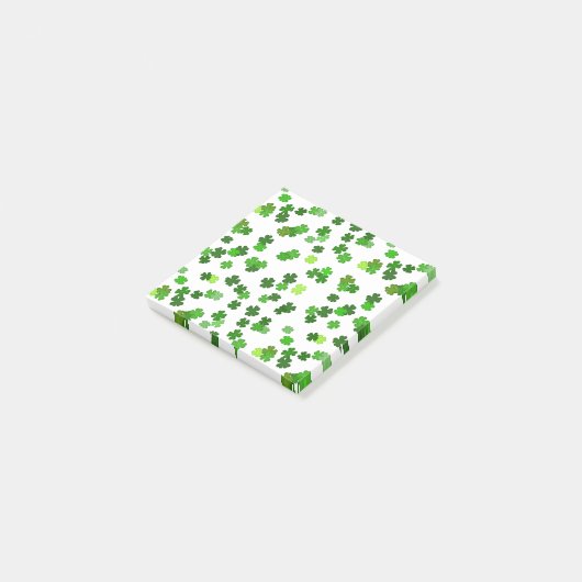 Post-it® Kelly green "Shamrocks en train de tomber" (Incliné)