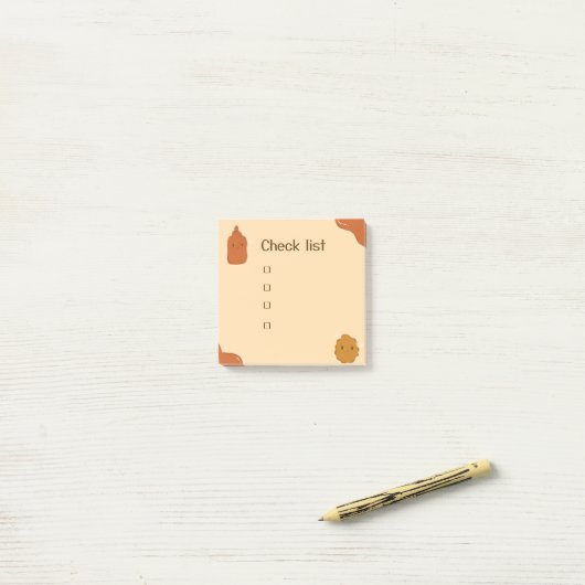 Post-it® Ketchup et nugget de poulet  (Sur un bureau)