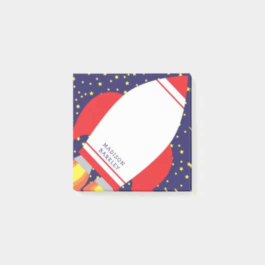 Post-it® Kids Rocket Ship Outer Space Cuve (Devant)