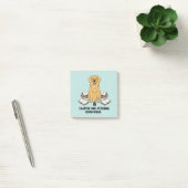 Post-it® Kind Scholar Golden Retriever Bookish Yellow Art (Bureau)