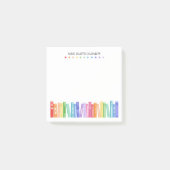 Post-it® Kindergarten Teacher Rainbow Color Books Custom (Devant)