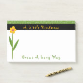 Post-it® Kindness Grows Flowers Inspirationnel 10 X 6 (Sur un bureau)