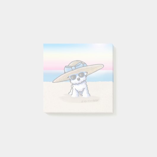 Post-it® KiniArt Bichon Frise Plage (Devant)