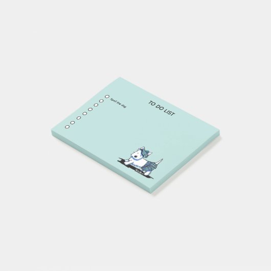 Post-it® KiniArt Kilted Westie Note Pad (Incliné)