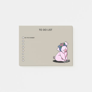 Post-it® KiniArt Little Piggies Note Pad