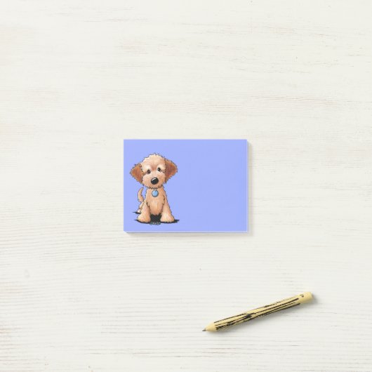 Post-it® KiniArt Mini Goldendoodle (Sur un bureau)
