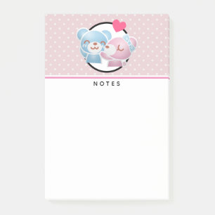 Post-it® Kissing Bears mignon et Kawaii