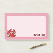 Post-it® Kissing Comic Sound Effect (Sur un bureau)