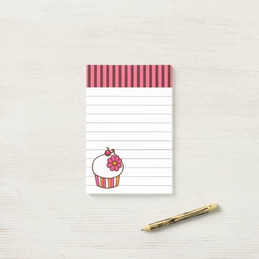 Post-it® Kitchen Cupcake Post It Notes Cadeau (Sur un bureau)