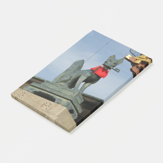 Post-it® Kitsune キ ツ ネ (Fox) avec clé dans la bouche (Incliné)