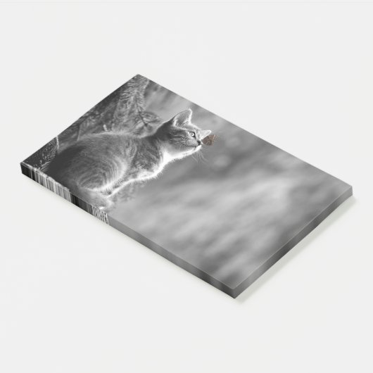 Post-it® Kitten Avec Ami Papillon (Incliné)