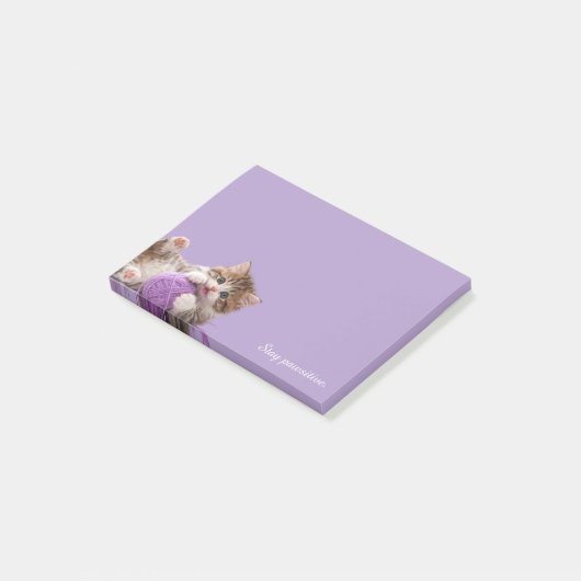 Post-it® Kitten Stay Pawsitive Sticky Notes (Incliné)