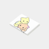 Post-it® Kitties Caricature Snuggle Chats Cute Kittens (Incliné)