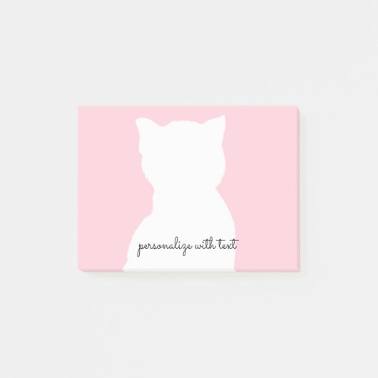 Post-it® Kitty blanc rose (Devant)