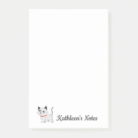 Post-it® Kitty Cat Love Notes | Texte de Personnaliser | Ch (Devant)