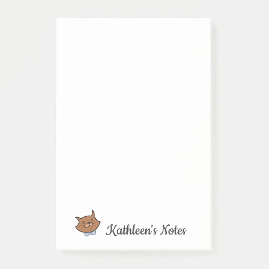 Post-it® Kitty Cat Love Notes | Texte de Personnaliser | Ch (Devant)