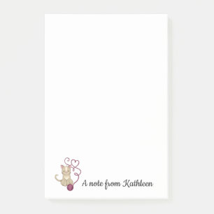 Post-it® Kitty Cat Love Notes   Texte de Personnaliser   Ya