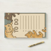 Post-it® Kitty Cat Pad To Do List (Sur un bureau)