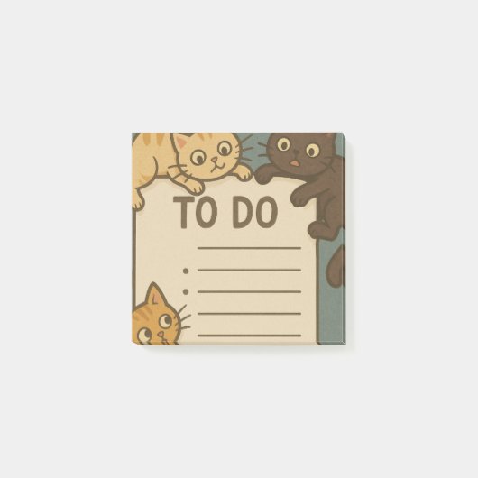 Post-it® Kitty Cat Pad To Do List (Devant)