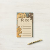 Post-it® Kitty Cat Pad To Do List (Sur un bureau)